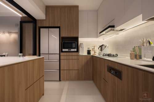 Contemporary Kitchen at 175A Sengkang East Dr (Rivervale Shores)