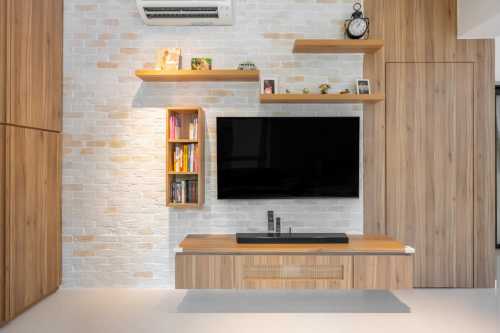 Minimalist Living Room at 10 AVA ROAD