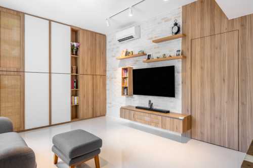 Minimalist Living Room at 10 AVA ROAD