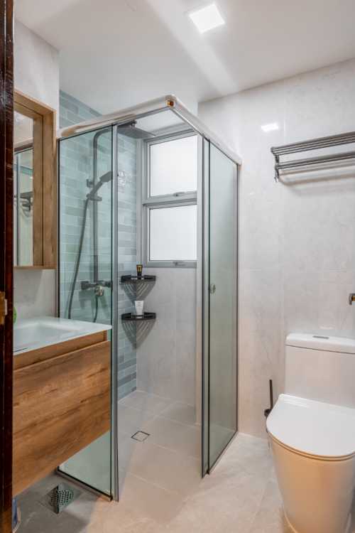 Minimalist Bathroom at 10 AVA ROAD