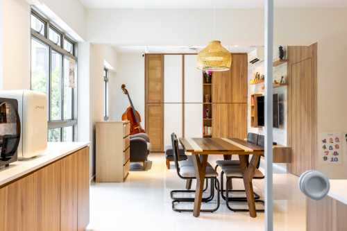 Minimalist Dining Room at 10 AVA ROAD