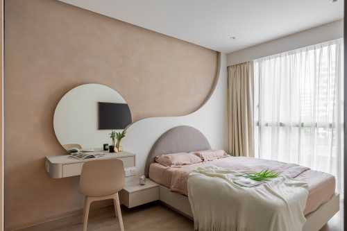 Minimalist Bedroom at 2 Bedroom Condo @ Affinity