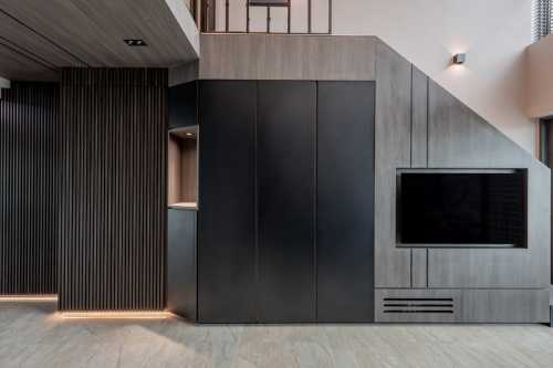 Minimalist Living Room at 68 UPPER SERANGOON VIEW