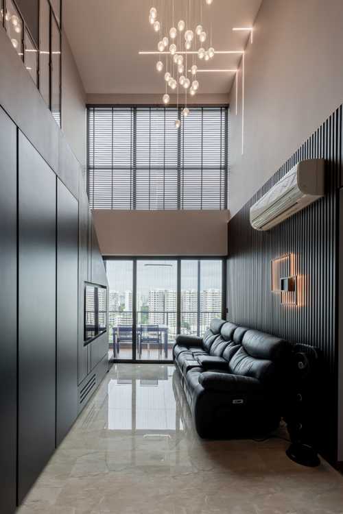 Minimalist Living Room at 68 UPPER SERANGOON VIEW
