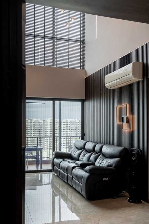 Minimalist Living Room at 68 UPPER SERANGOON VIEW