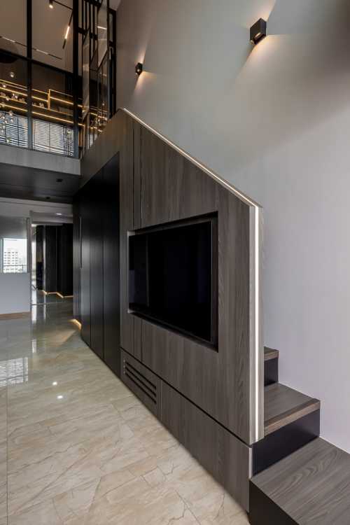 Minimalist Living Room at 68 UPPER SERANGOON VIEW
