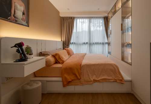 Contemporary Bedroom at The affinity  condo