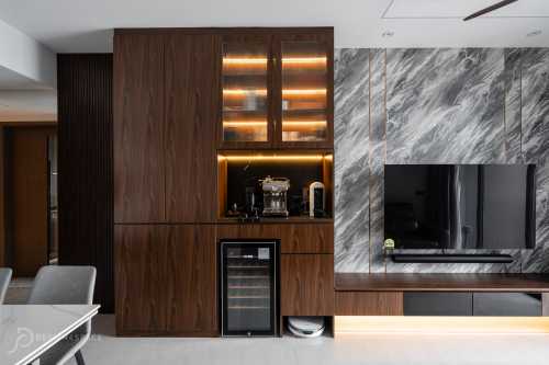 Contemporary Living Room at Piermont Grand