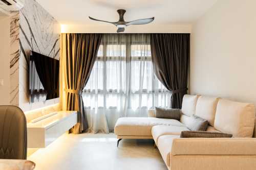 Modern Living Room at Woodleigh Hillside