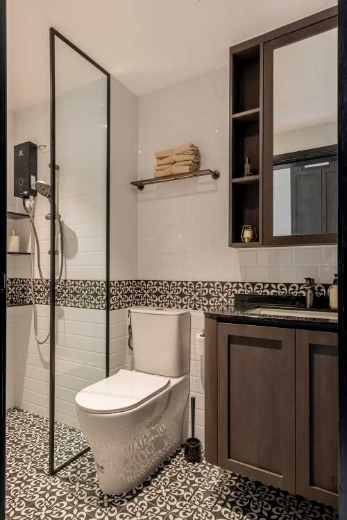 Modern Bathroom at 2 Bedroom Condo @ Ang Mo Kio