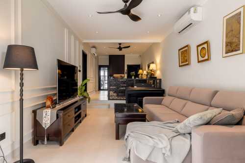 Modern Living Room at 2 Bedroom Condo @ Ang Mo Kio