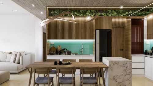 Contemporary Kitchen at Bishan Condo