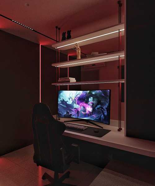 Modern Gaming Room at Ivory Height