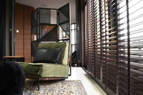 Industrial Living Room at 36 Dover Park View