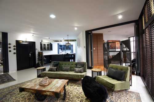 Industrial Living Room at 36 Dover Park View