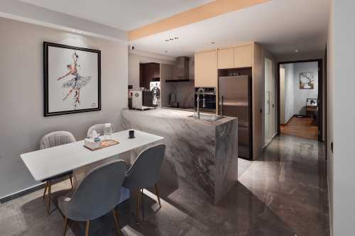 Modern Kitchen at Waterview Condo