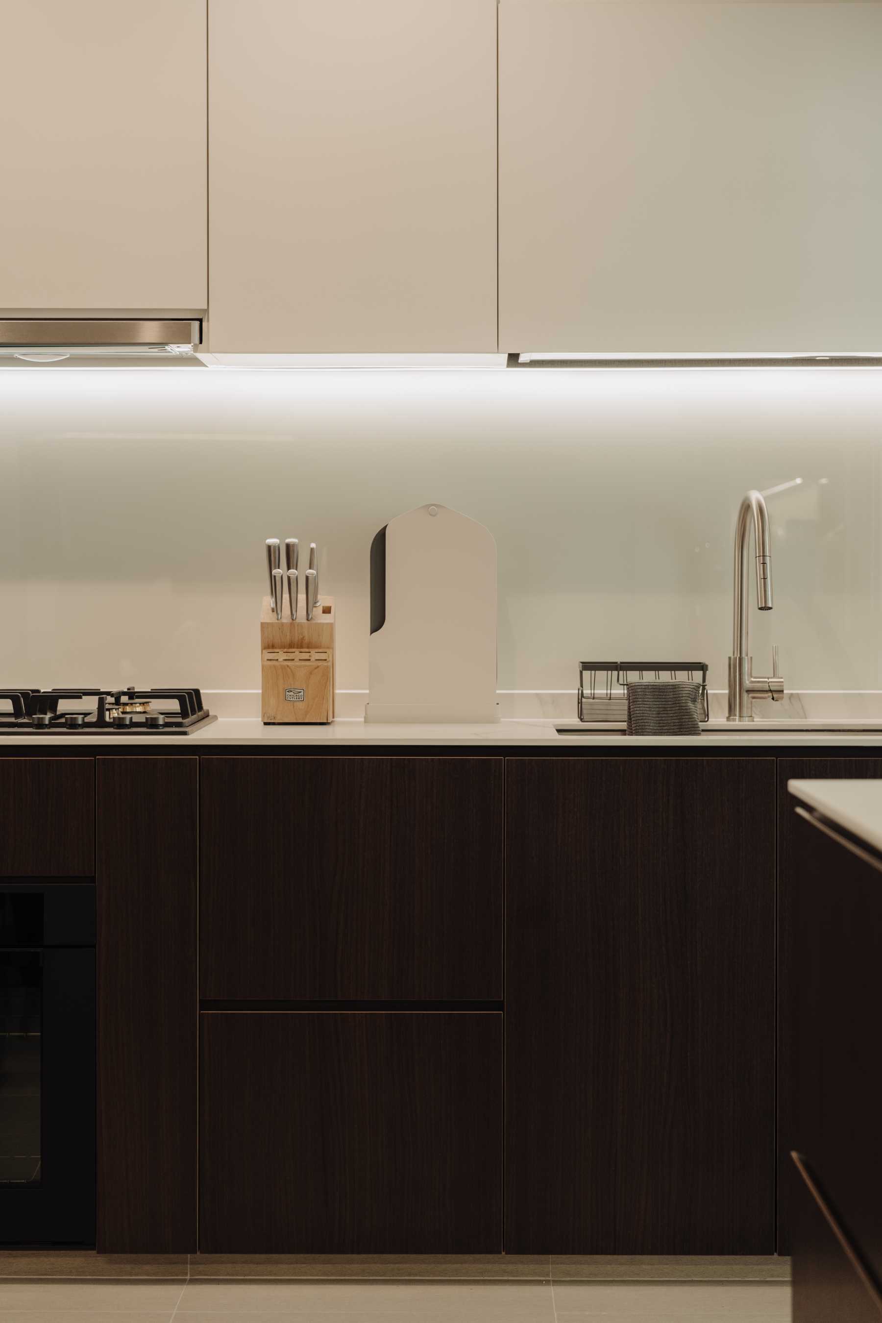 Minimalist Kitchen with Countertop and Cupboard