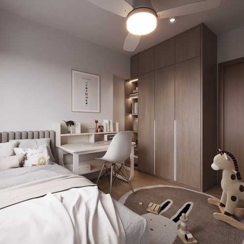 Contemporary Bedroom at 119B Alkaff Crescent