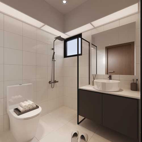 Contemporary Bathroom at 119B Alkaff Crescent