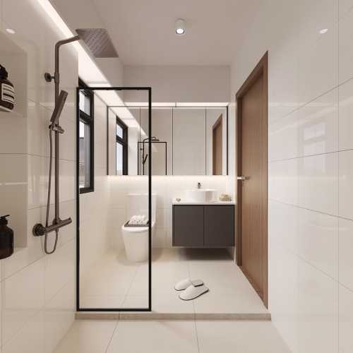 Contemporary Bathroom at 119B Alkaff Crescent