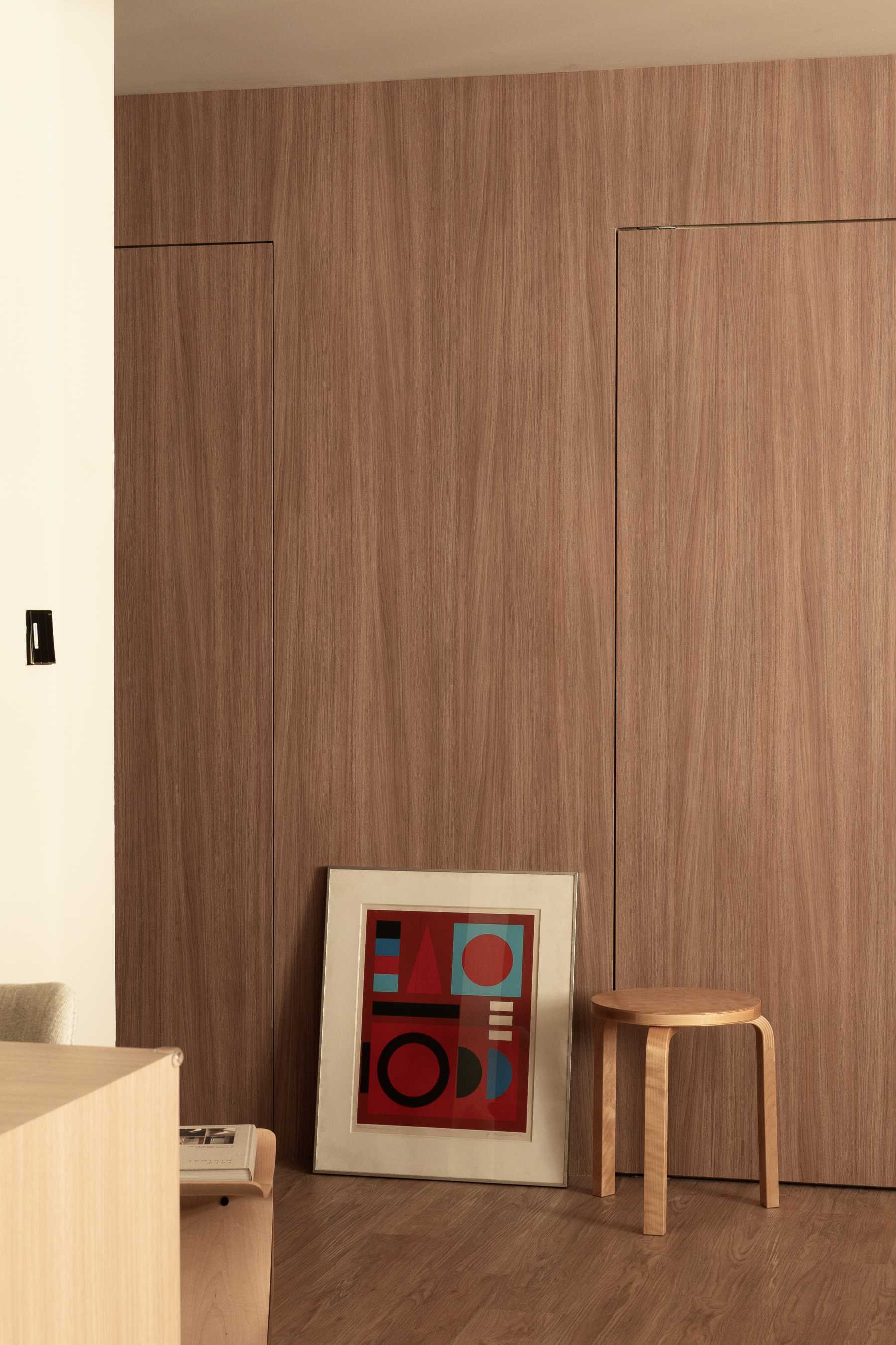 Scandinavian Study with Desk and Doors
