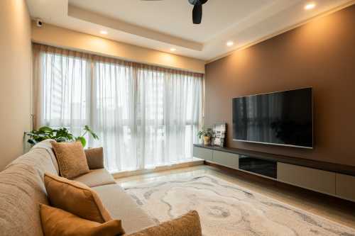 Contemporary Living Room at Palms Garden