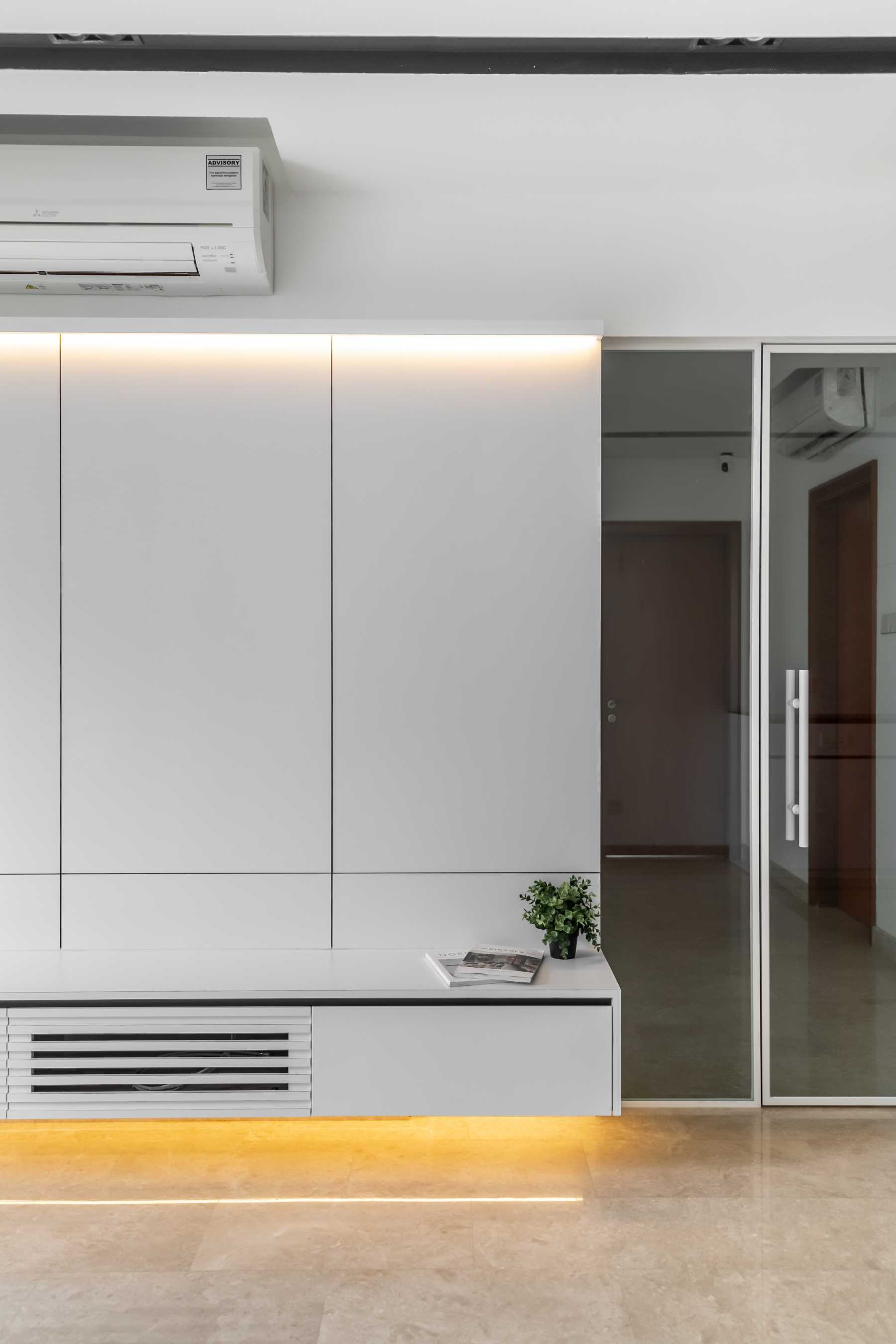 Minimalist Living Room with TV Console and TV
