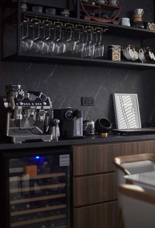 Contemporary Home Bar at Palm Gardens