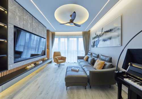 Contemporary Living Room at Palm Gardens