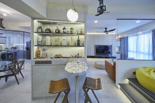 Modern Home Bar at Palm Gardens