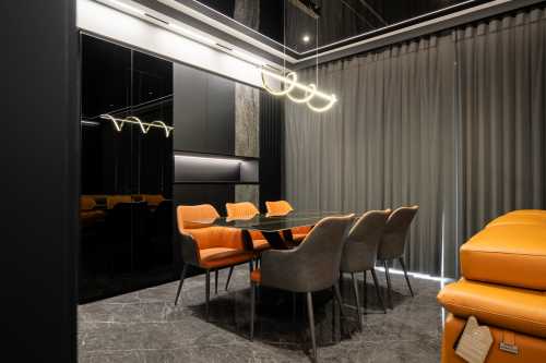 Modern Dining Room at Rivertrees Residence