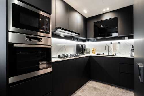 Modern Kitchen at Rivertrees Residence