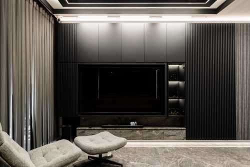 Modern Living Room at Rivertrees Residence