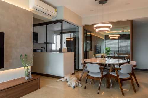 Contemporary Living Room at 3 Bedroom Condo @ Butterworth Land