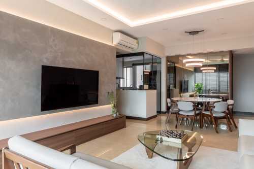 Contemporary Living Room at 3 Bedroom Condo @ Butterworth Land