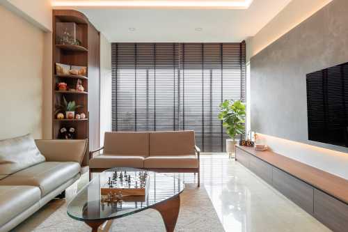 Contemporary Living Room at 3 Bedroom Condo @ Butterworth Land
