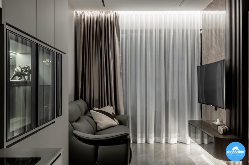 Modern Living Room at Garden Residence @ 1 Serangoon North View