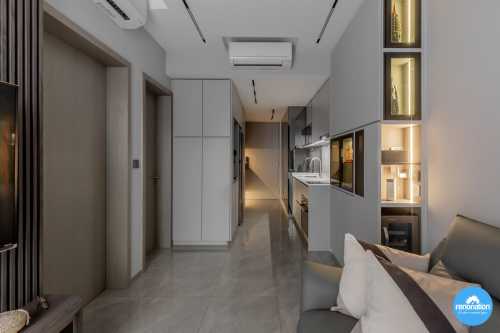 Modern Living Room at Garden Residence @ 1 Serangoon North View