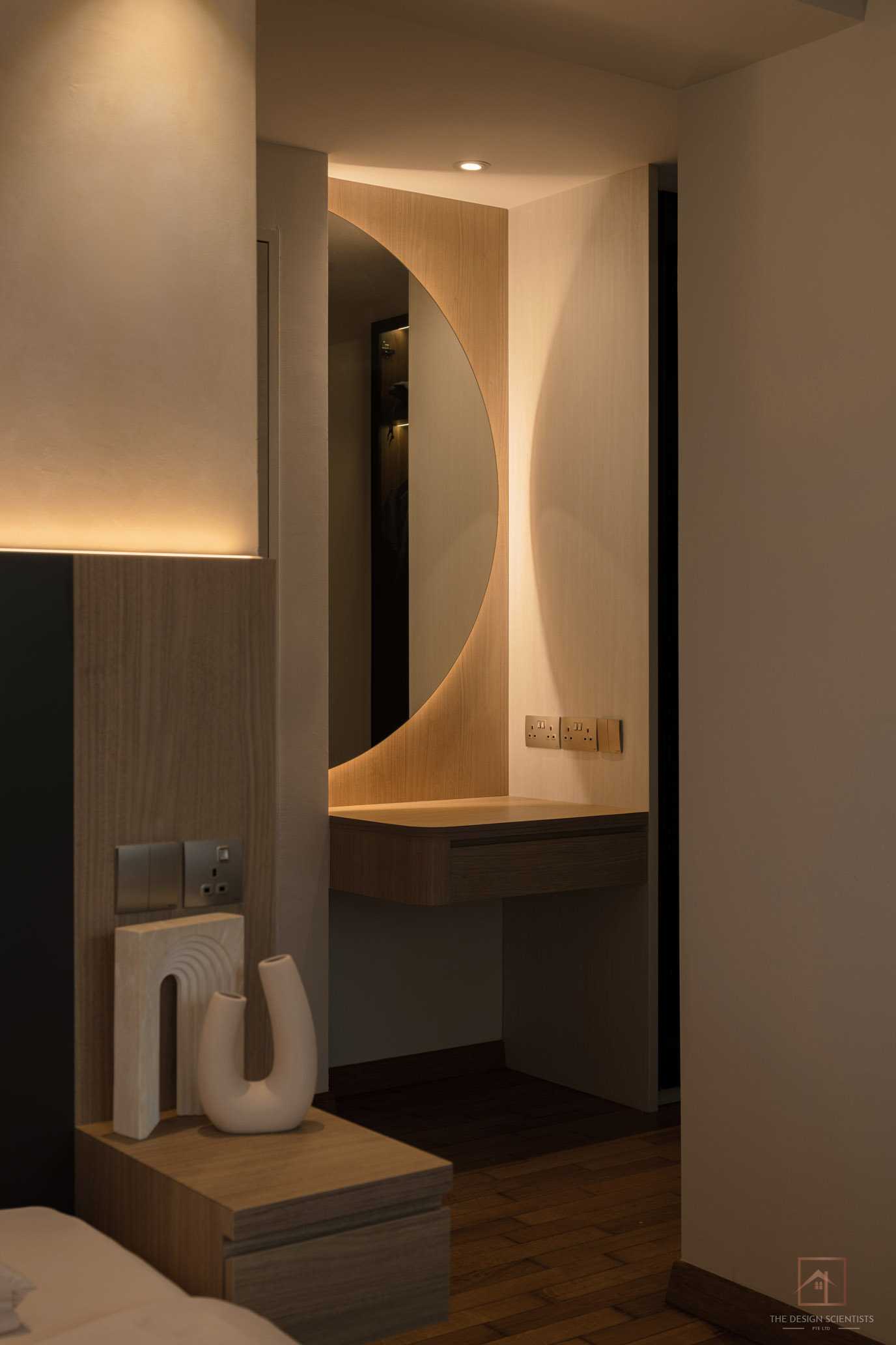 Scandinavian Bedroom with Cove Lighting and Wardrobe