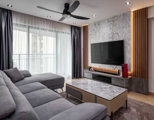 Contemporary Living Room at 684C Jurong West Street 64
