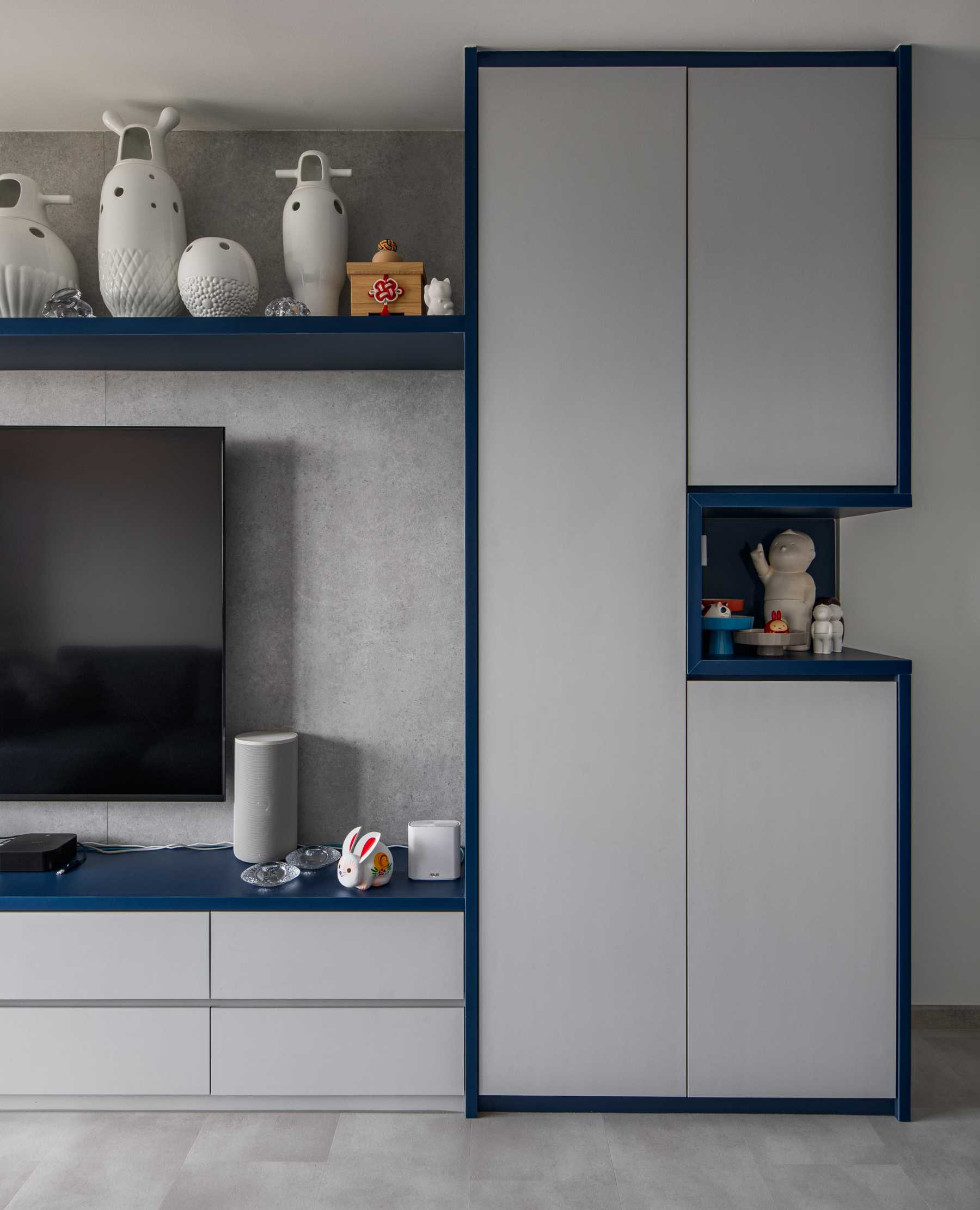 Scandinavian Living Room with TV Console and Storage Cabinets