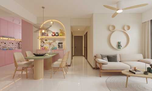 Eclectic Dining Room at Punggol Point Woods