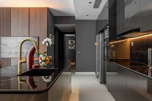 Contemporary Kitchen at Resale 2 Bedroom + Study  Condo @ Keppel Bay
