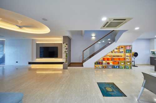 Minimalist Living Room at Ah Soo Garden