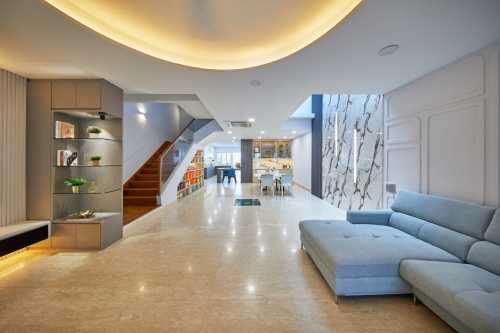 Minimalist Living Room at Ah Soo Garden