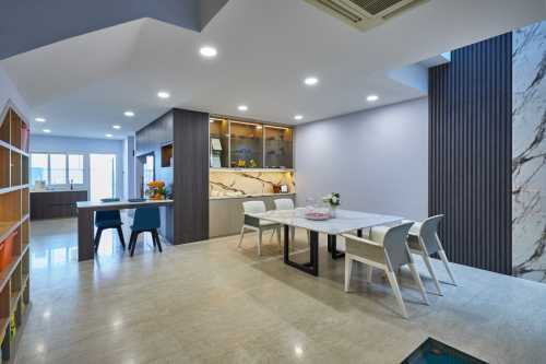 Minimalist Dining Room at Ah Soo Garden