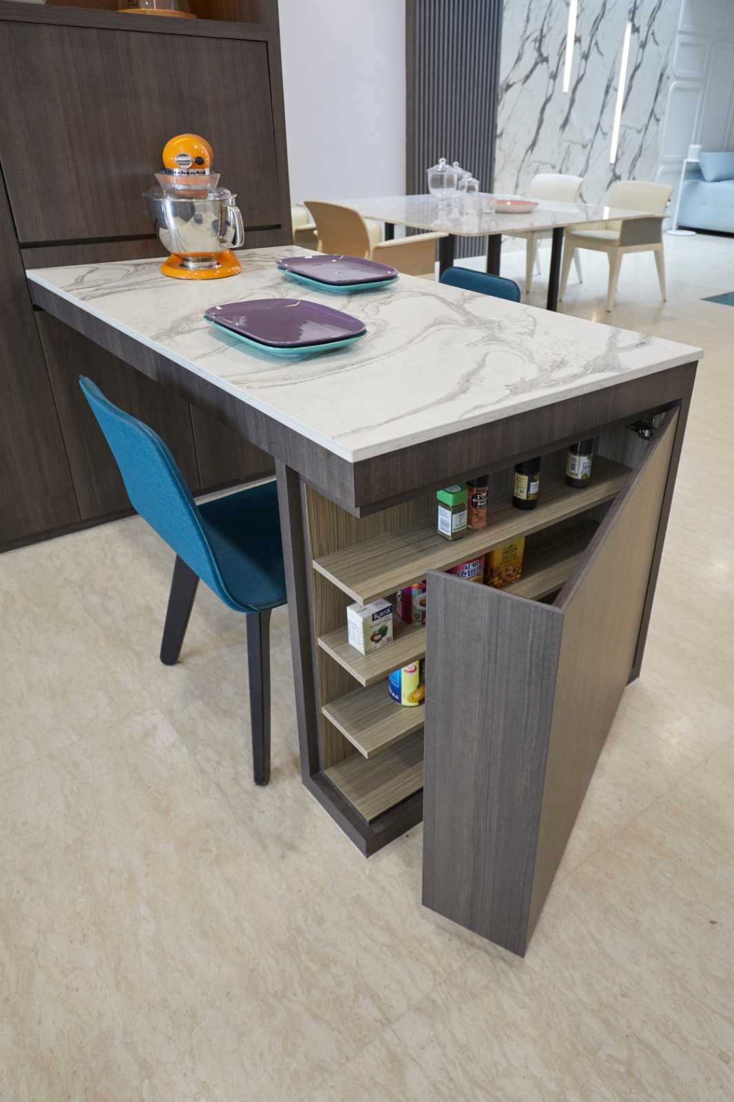 Minimalist Dining Room with Dining Chairs and Tableware