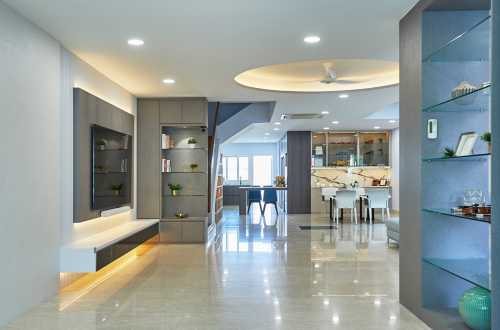 Minimalist Living Room at Ah Soo Garden