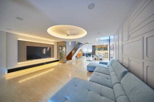 Minimalist Living Room at Ah Soo Garden