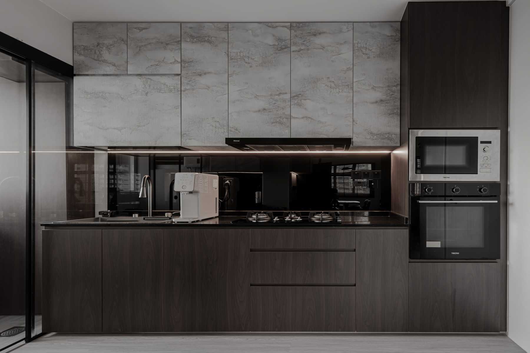 Modern Kitchen with Countertop and Cupboard